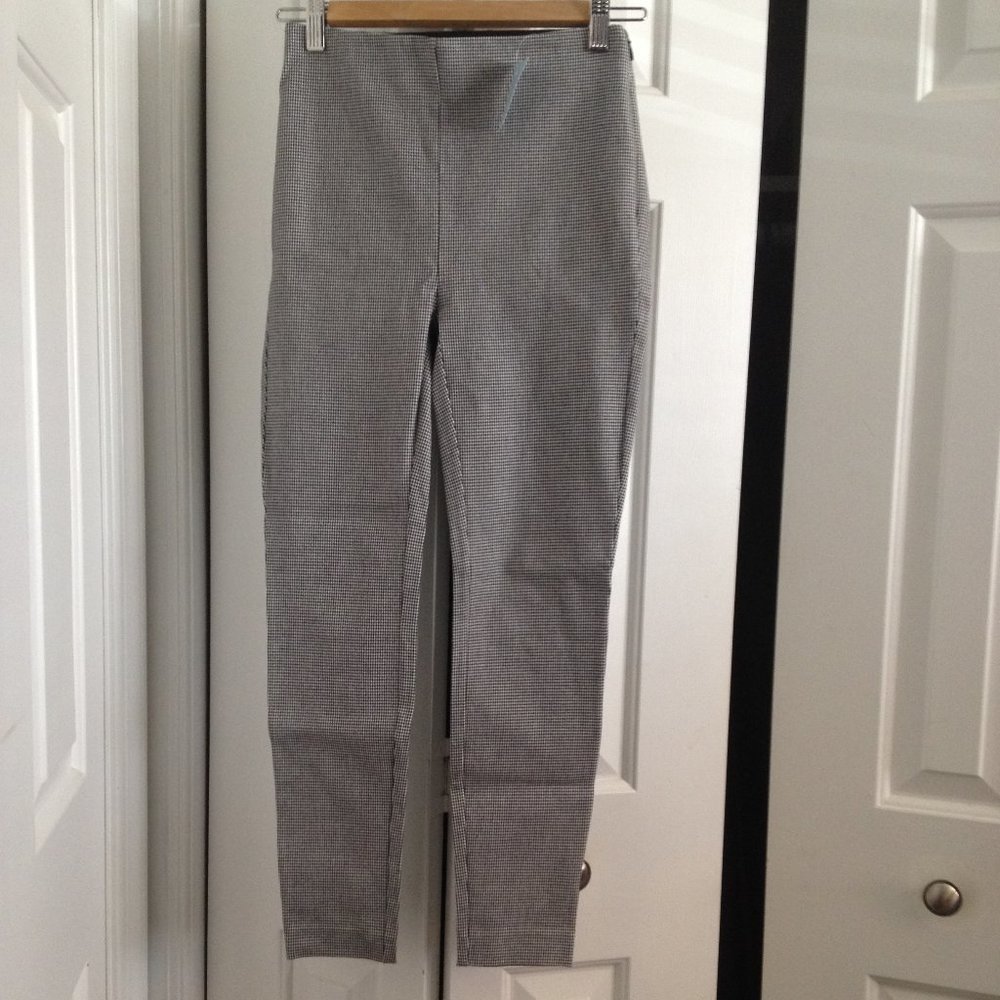 Petite Loft Side Zip Skinny Pants in Puppytooth Black/White Multi 00P
